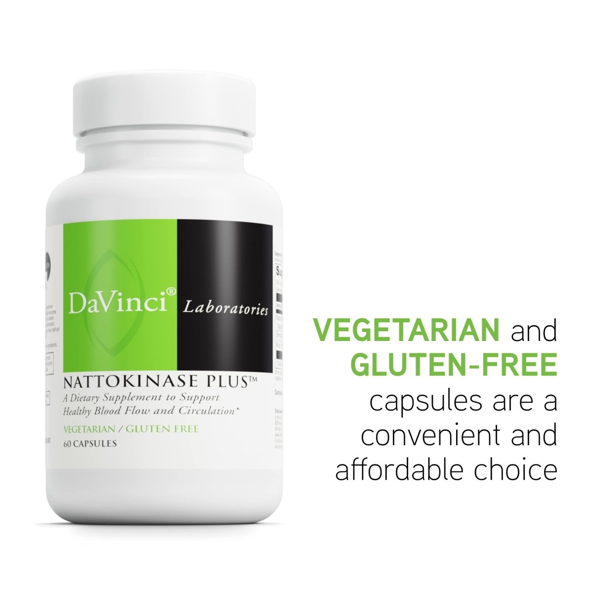 DaVinci Labs Nattokinase Plus - 60 Vegetarian Capsules