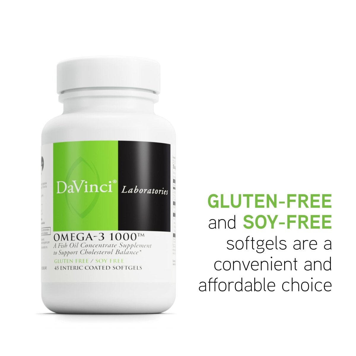 DaVinci Labs Omega-3 1000 - Gluten-Free - 45 Enteric Coated Softgels