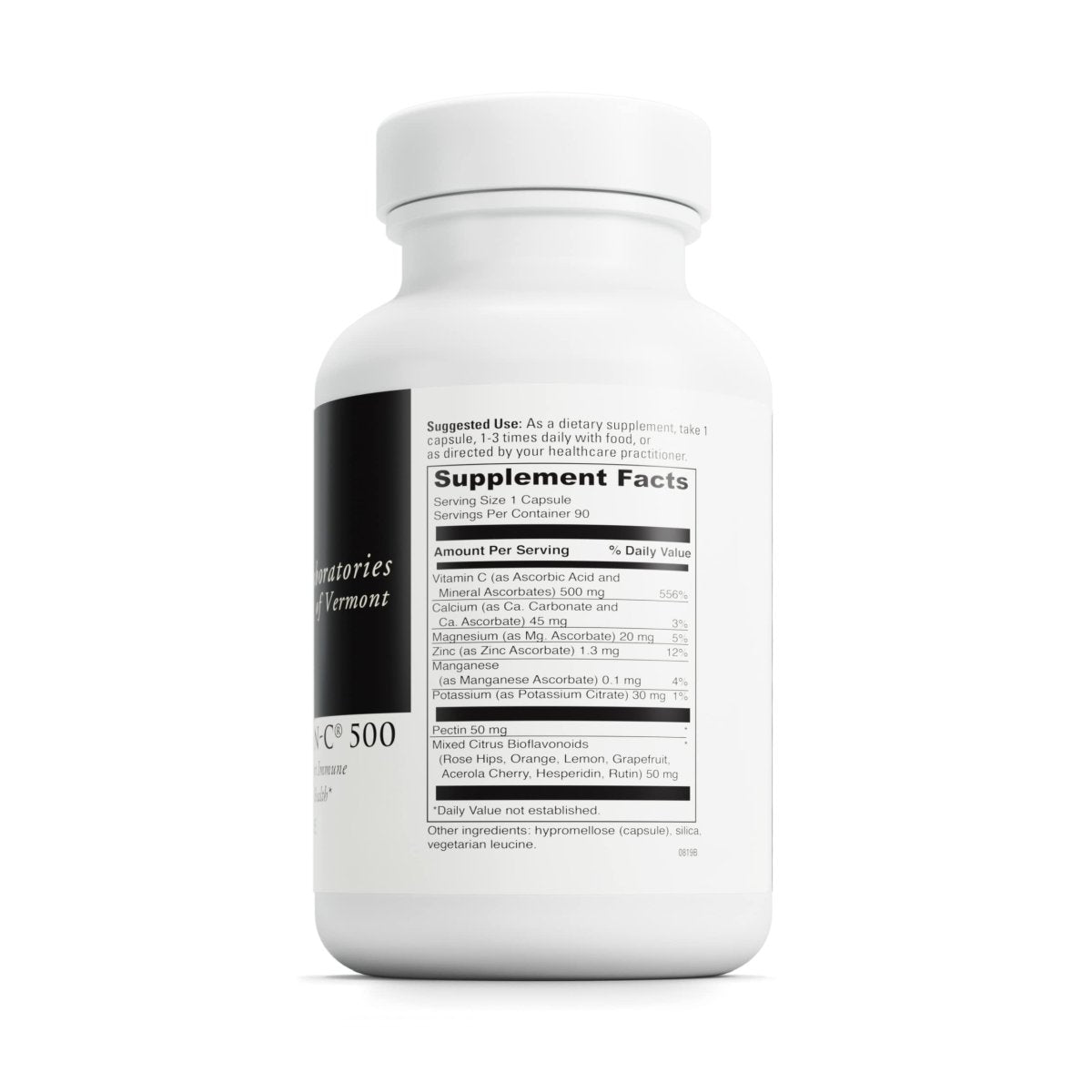 DAVINCI Labs Poten-C 500 - Vegetarian - Gluten-Free - 90 Tablets