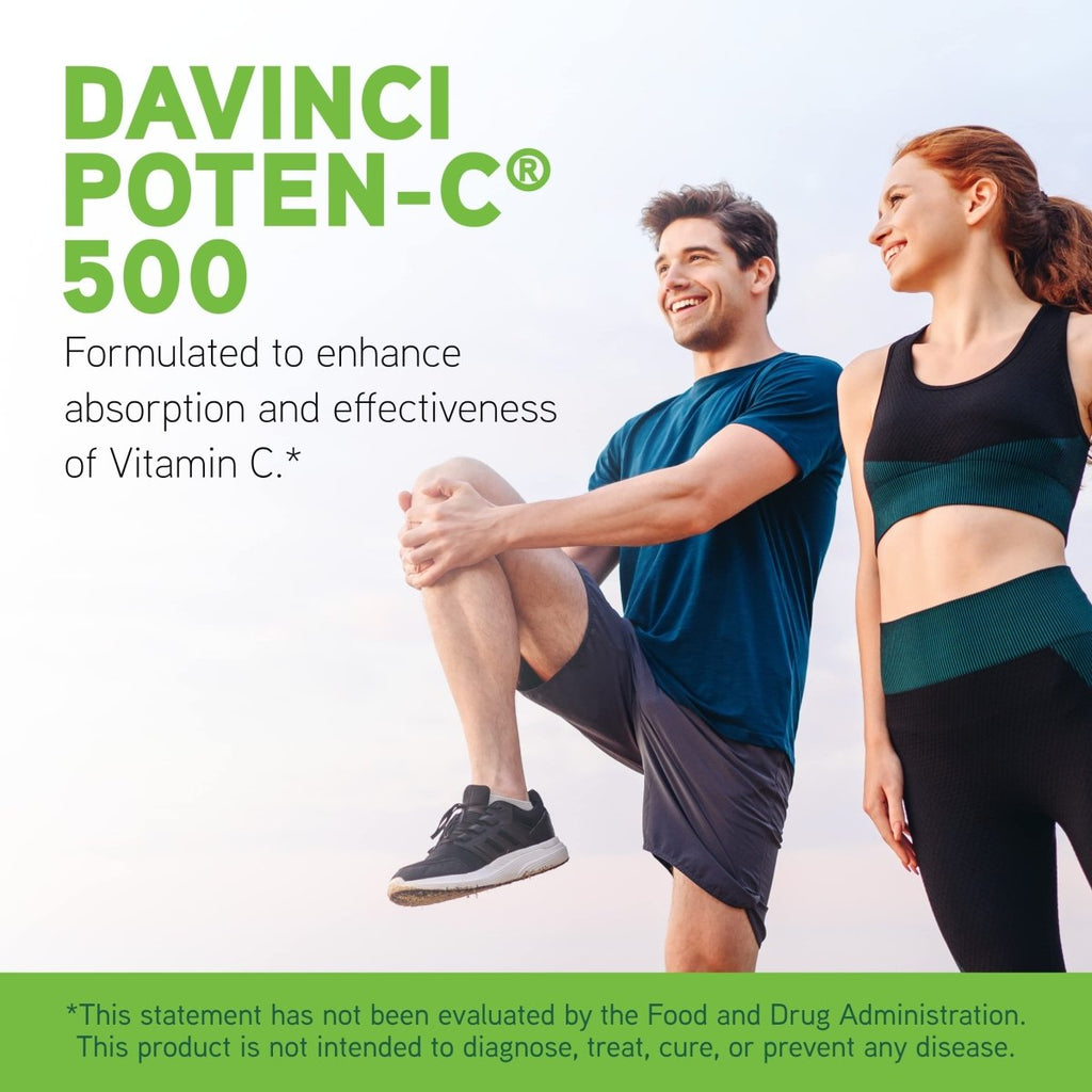 DAVINCI Labs Poten-C 500 - Vegetarian - Gluten-Free - 90 Tablets