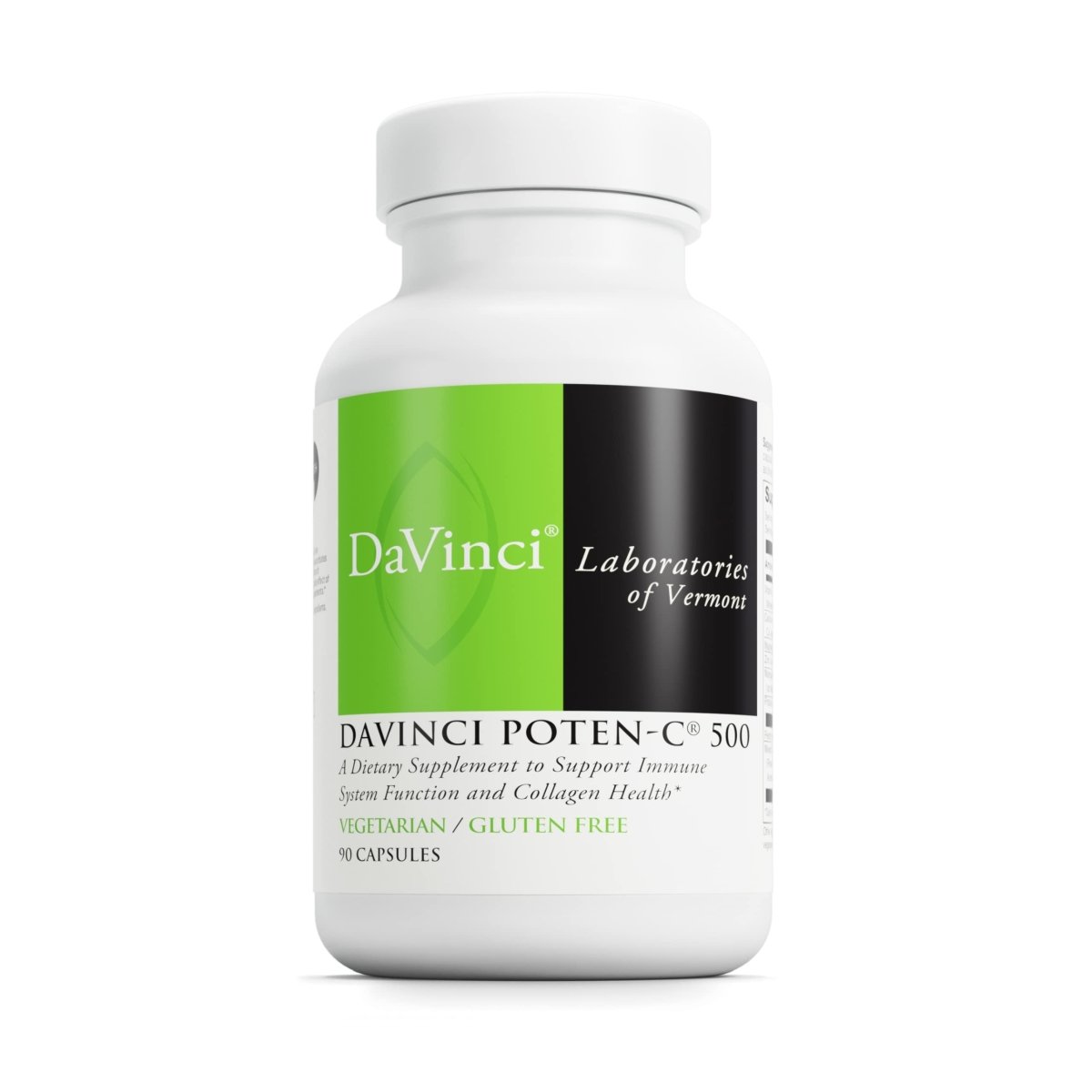 DAVINCI Labs Poten-C 500 - Vegetarian - Gluten-Free - 90 Tablets