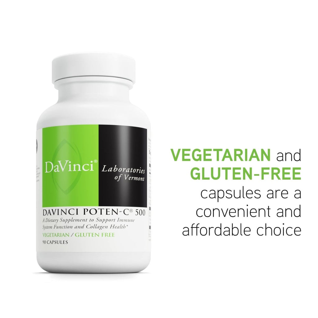 DAVINCI Labs Poten-C 500 - Vegetarian - Gluten-Free - 90 Tablets