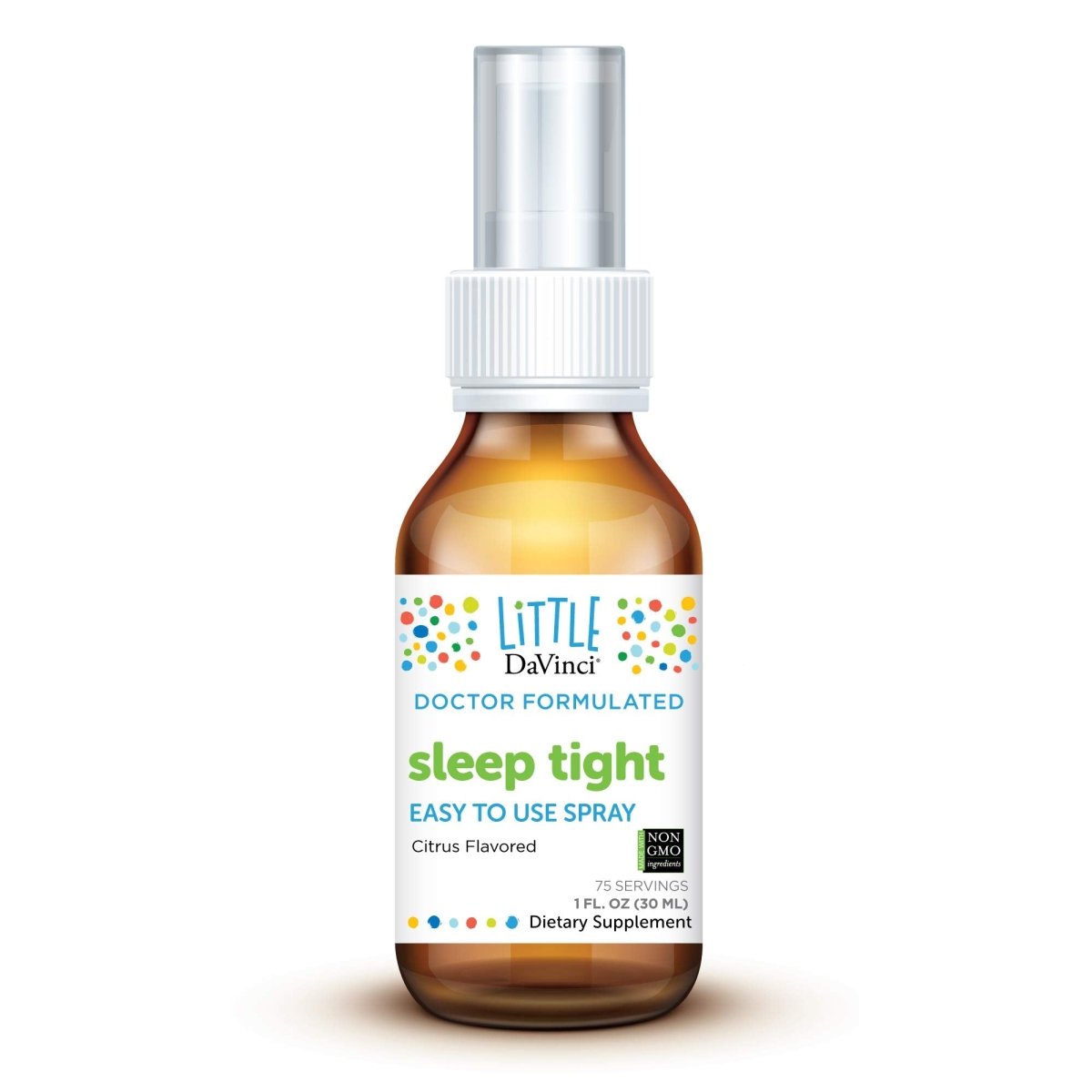 DaVinci Labs Sleep Tight - Kids Melatonin Supplement to Support Restful Sleep, Focus, Cognitive Health and Social and Verbal Skills - with 3mg Melatonin - Citrus Flavor - 30ml, 75 Servings