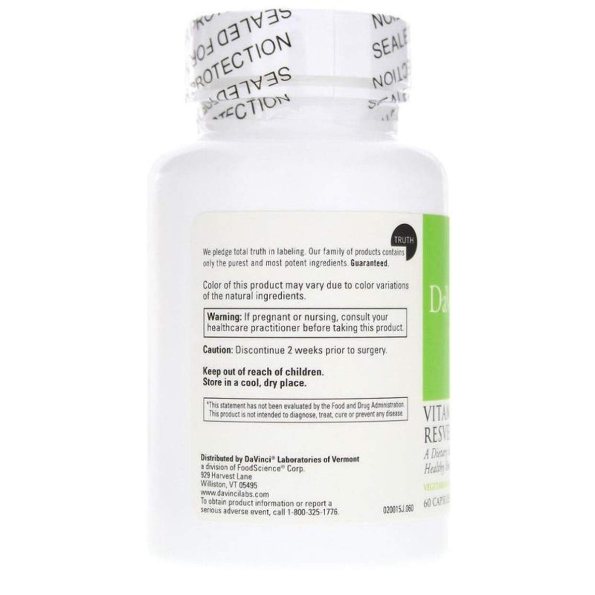 Davinci Labs - Vitamine K2 + Resvératrol, 60 Gélules