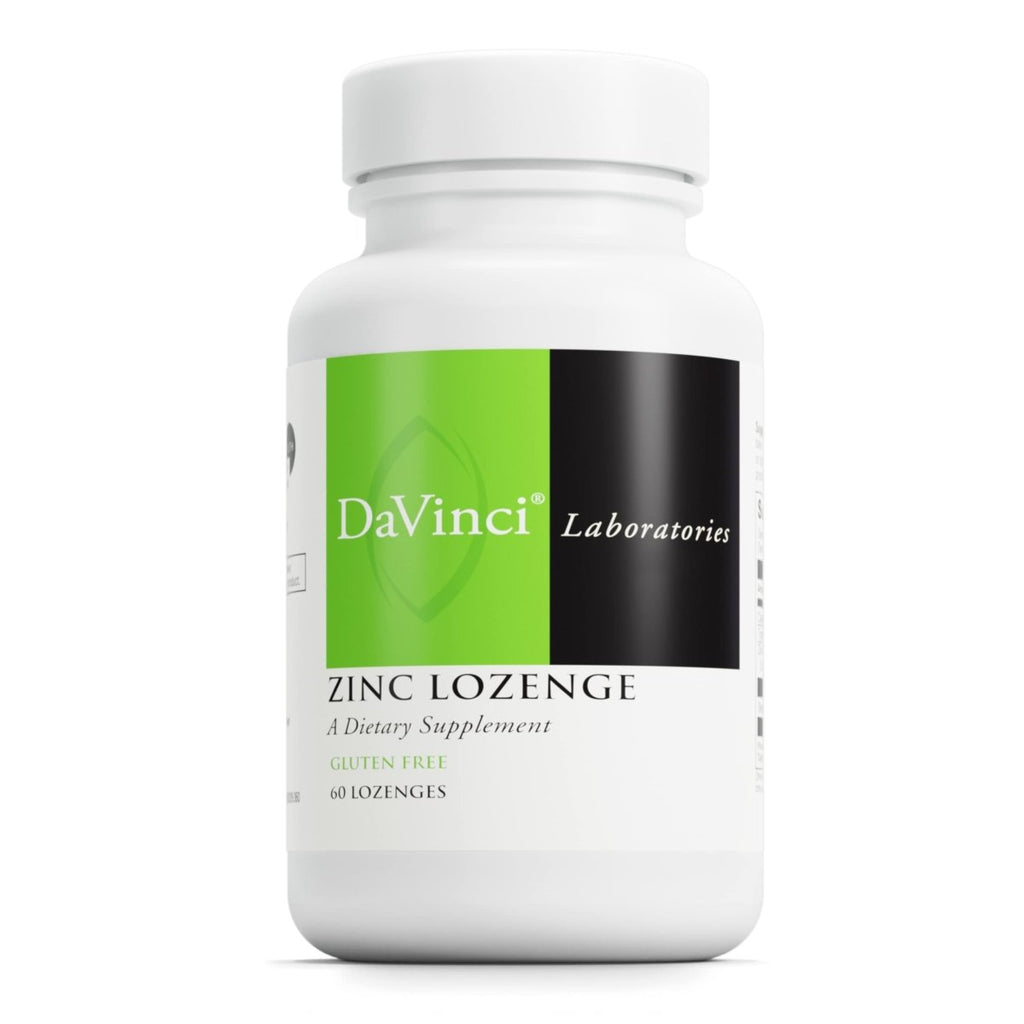 DaVinci Labs Zinc Lozenge - with 23 mg Zinc per Serving - Gluten-Free - Lemon Flavor - 60 Lozenges