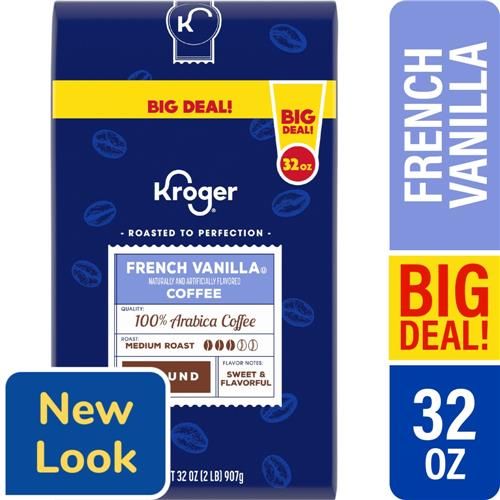 Kroger Café moulu Moyennement torréfié Vanille Française 907 g