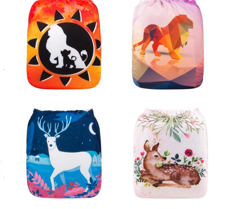 Couche culotte numérique la plus populaire pour bébé avec insert en microfibre au design imprimé moderne pour bébés garçons et bébés filles