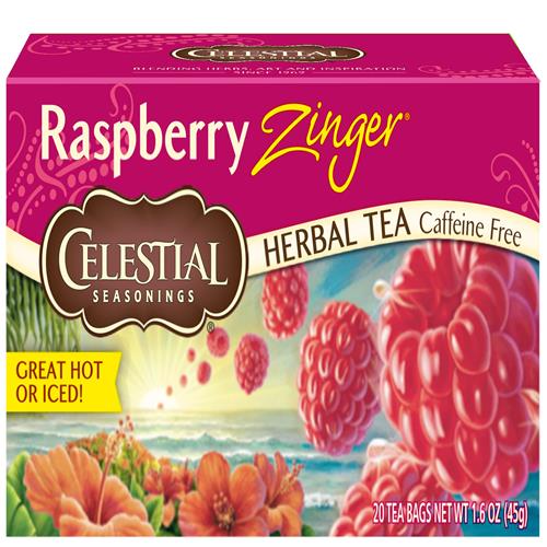 Tisane framboise Celestial Seasonings Raspberry Zinger, 20 sachets