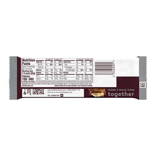 Hersheys Chocolat au lait format King, Barre chocolatée, 73 g