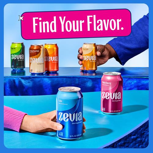 Boisson gazeuse Zevia zéro sucre, cerise-cola, canettes de 355 ml (paquet de 12)