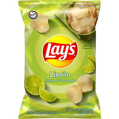 Croustilles Lays saveur citron, sac de 7,75 oz