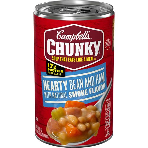 Soupe épaisse Campbell’s, soupe consistante aux haricots et au jambon, boîte de 539 g