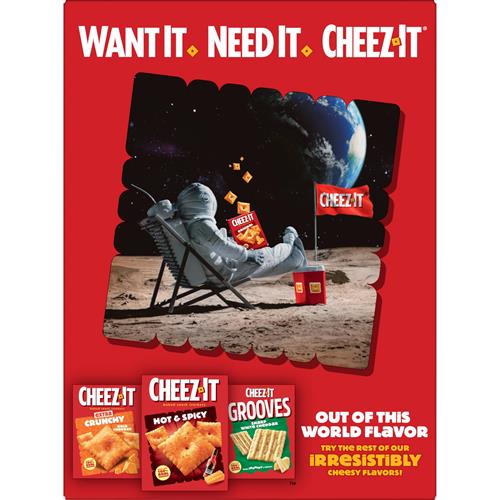 Cheez-It Cheese Crackers, Baked Snack Crackers, Lunch Snacks, Extra Cheesy, 12.4Oz Box (1 Box)