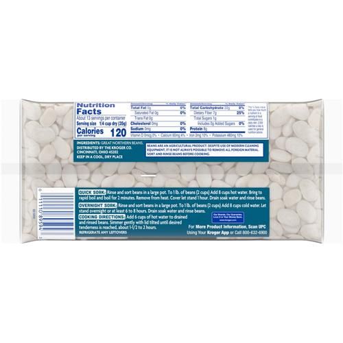 Haricots blancs Great Northern Kroger 454 g