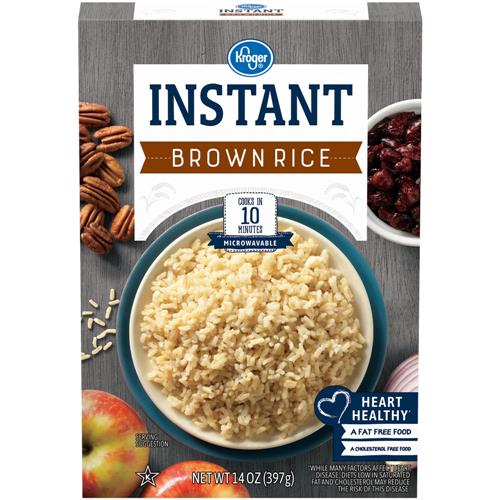 Riz brun instantané à réchauffer au micro-ondes Kroger 397 g