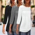 Ensemble de 3 tuniques pour femme à manches trois-quarts