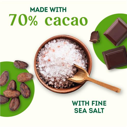 Barre de chocolat noir bio équitable Simple Truth au sel de mer et 70 % de cacao 89,9 g