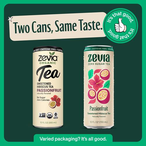 Thé Zevia bio sans caféine hibiscus passion sucré, 355 ml