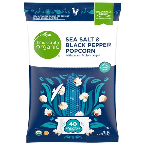 Pop-corn biologique Simple Truth sel marin et poivre noir 125 g