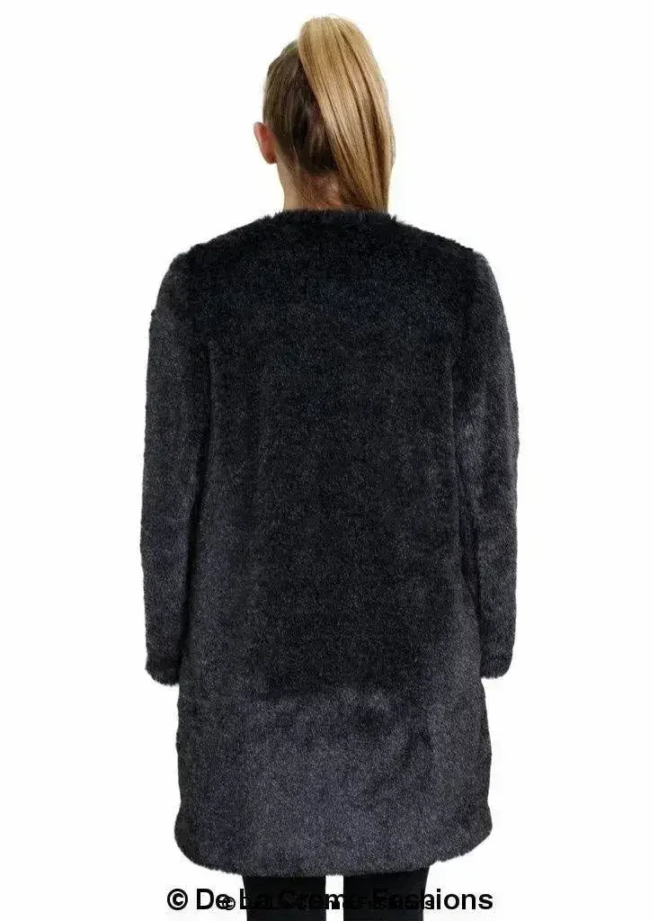 Manteau classique en fausse fourrure De La Creme pour femme