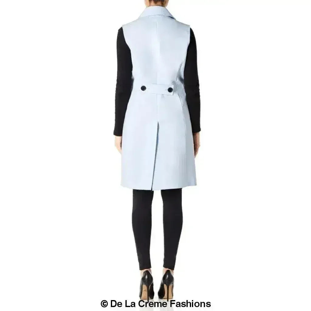 De La Creme - Veste sans manches mi-longue pour femme - Collection Printemps/Été