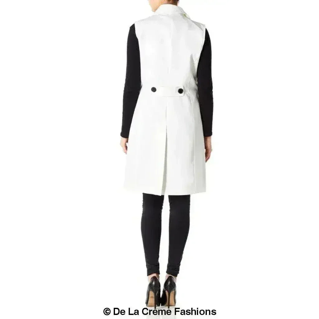 De La Creme - Veste sans manches mi-longue pour femme - Collection Printemps/Été