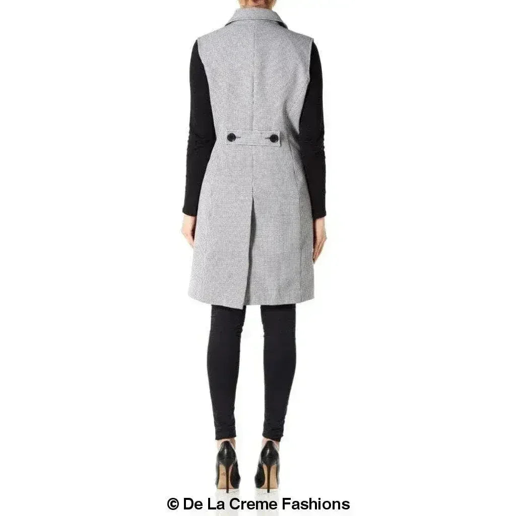 De La Creme - Veste sans manches mi-longue pour femme - Collection Printemps/Été
