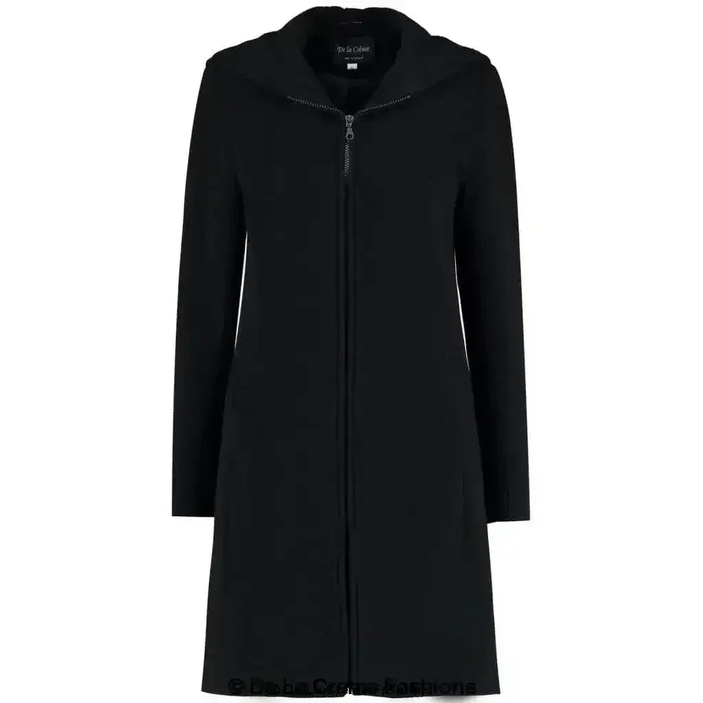 Manteau à Capuche en Mélange de Laine - Manteau d'Hiver Zippé | Femstylo