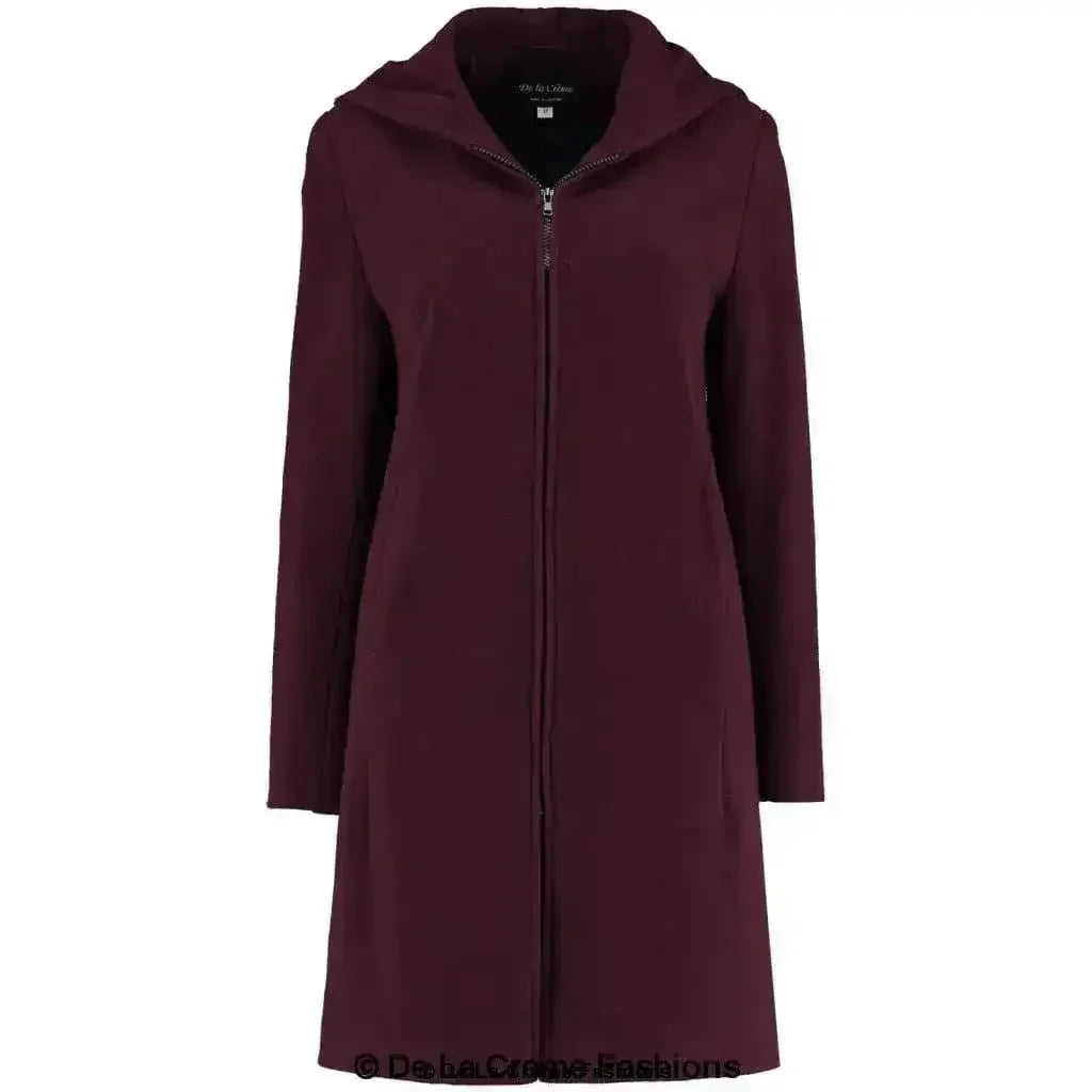 Manteau à Capuche en Mélange de Laine - Manteau d'Hiver Zippé | Femstylo