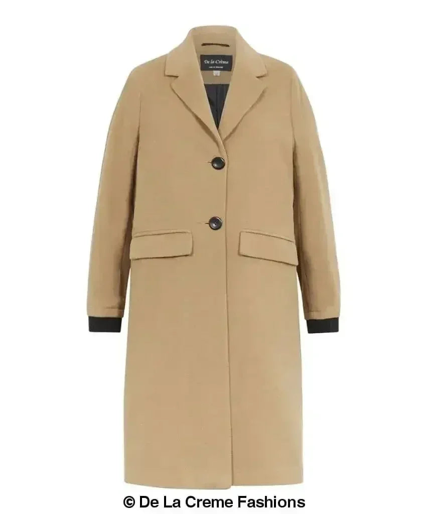 (PRÉCOMMANDE) Manteau long chaud en mélange de laine pour femme