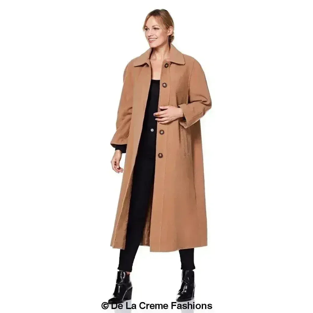 Manteau en Laine et Cachemire Grande Taille - Courbes Sublimées | Femstylo