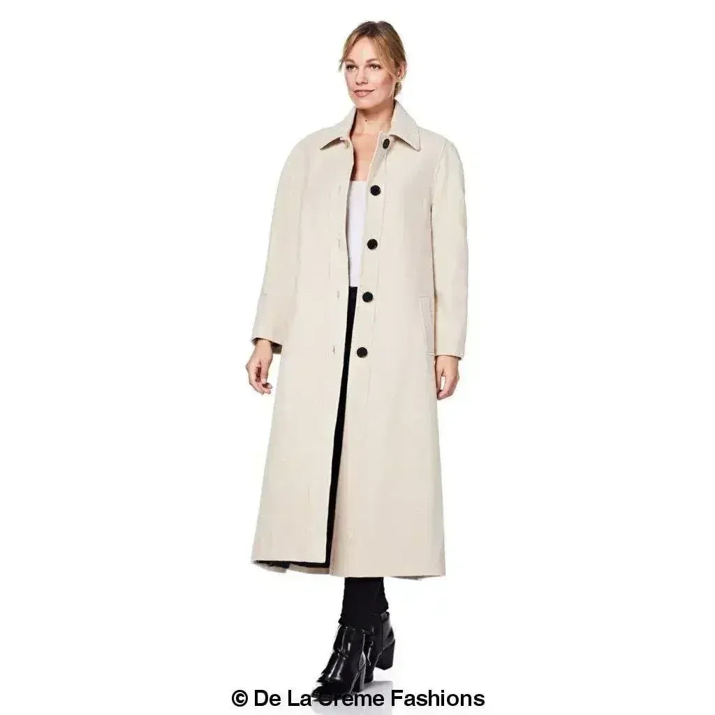 Manteau en Laine et Cachemire Grande Taille - Courbes Sublimées | Femstylo