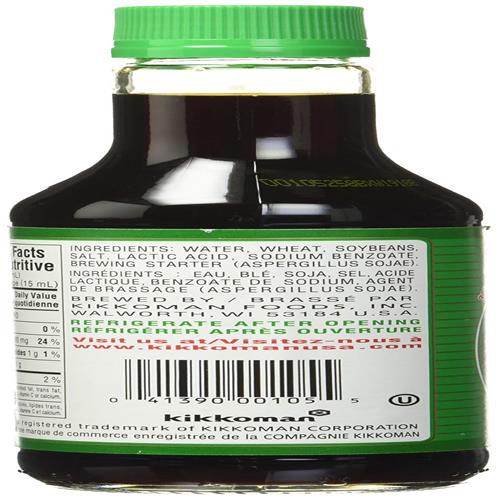 Sauce Soja Kikkoman - Brassée Traditionnellement, Teneur Réduite en Sodium, Saine Et Authentique, Idéale Pour Les Plats Sautés Et Les Marinades – 295 ml, Lot de 1