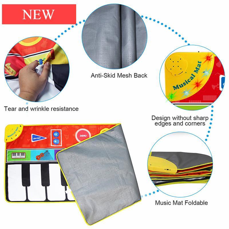 Tapis de Piano Musical pour Enfants, Jouets Musicaux, Tapis de Jeu Éducatif pour Bébés, Cadeau pour Enfants