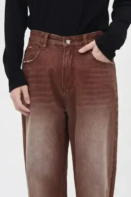 Jean large droit avec poches