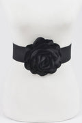 Ceinture élastique grande taille motif fleur délicate