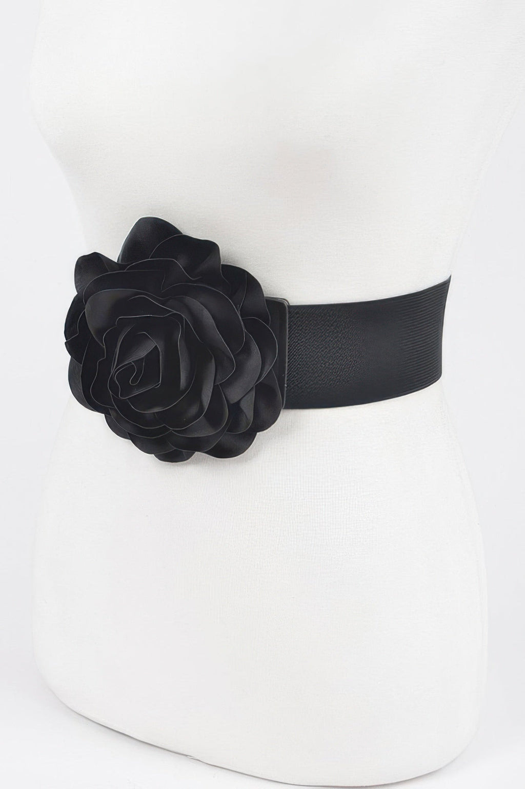 Ceinture élastique grande taille motif fleur délicate