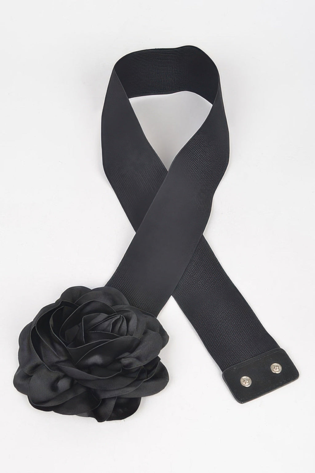 Ceinture élastique grande taille motif fleur délicate