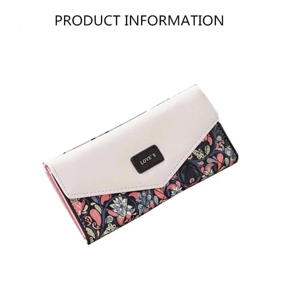 Adorable petit porte-monnaie floral en cuir PU pour femmes et filles, portefeuilles à boucle de créateur à la mode pour femme