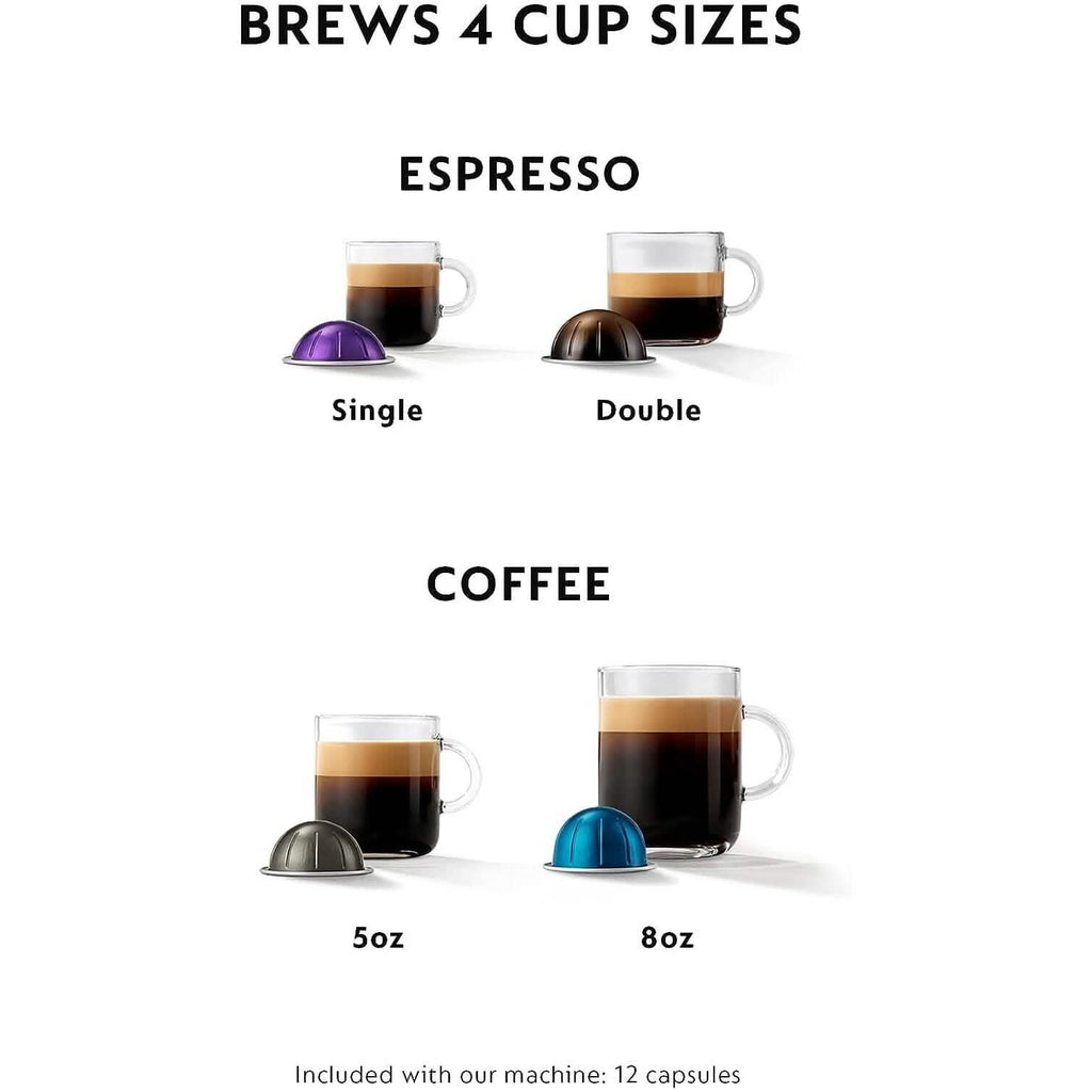 Machine à café et à expresso De'Longhi Nespresso VertuoPlus par De'Longhi, 1,1 litre, noir mat (reconditionné)