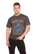 T-shirt graphique Deluxe Tyres à manches courtes en viscose de bambou/coton biologique pour homme