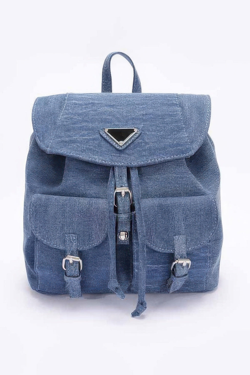 Sac à dos en jean à double poche avant