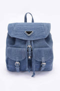 Sac à dos en jean à double poche avant