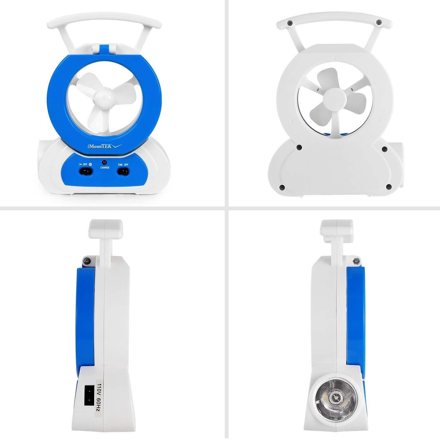 Ventilateur de bureau avec lampe LED réglable à 180 degrés