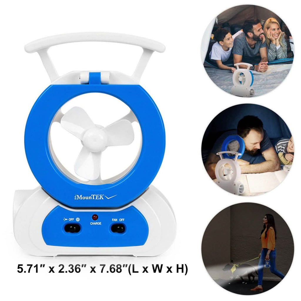 Ventilateur de bureau avec lampe LED réglable à 180 degrés