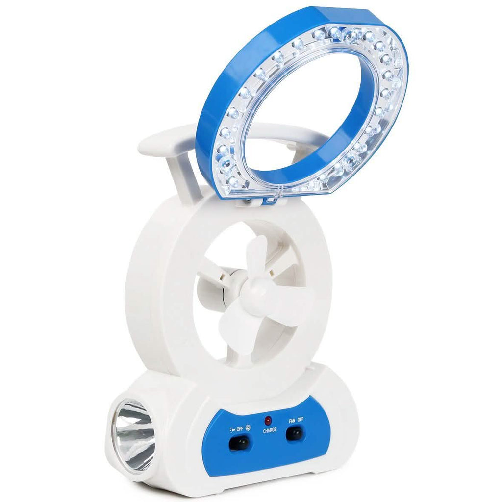 Ventilateur de bureau avec lampe LED réglable à 180 degrés