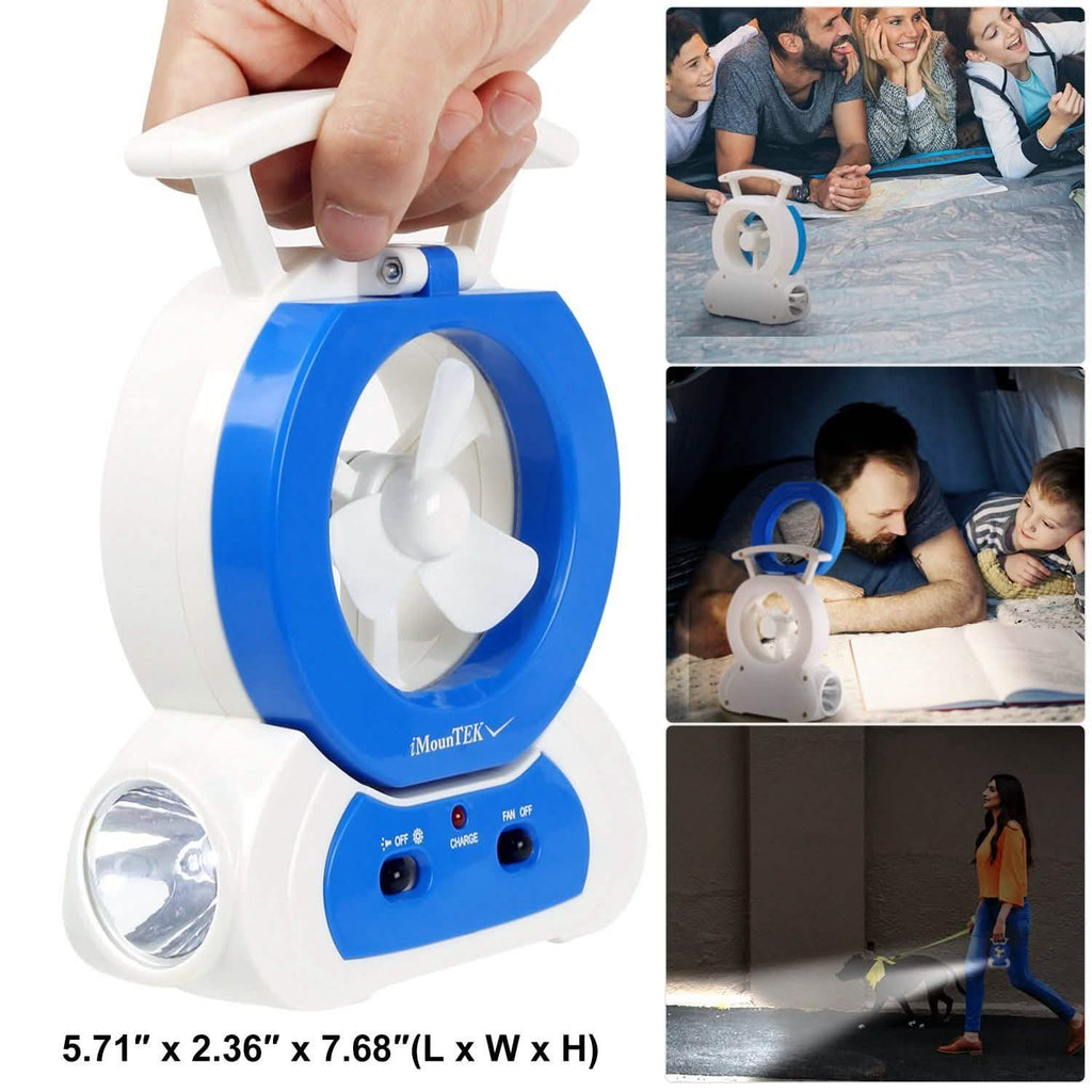 Ventilateur de bureau avec lampe LED réglable à 180 degrés
