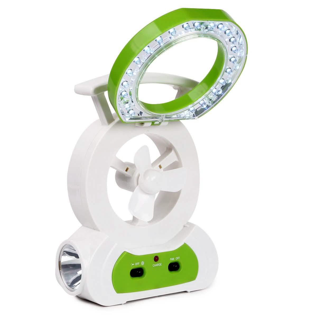 Ventilateur de bureau avec lampe LED réglable à 180 degrés