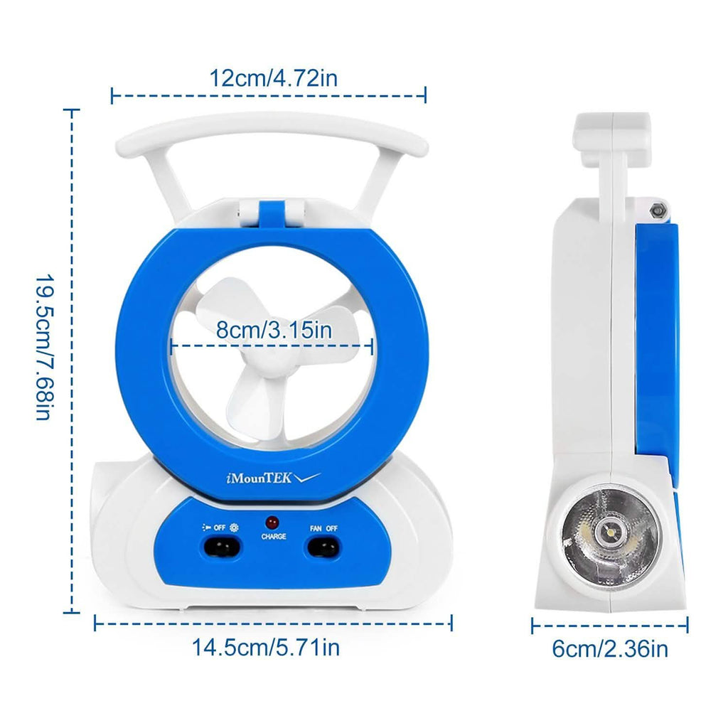 Ventilateur de bureau avec lampe LED réglable à 180 degrés