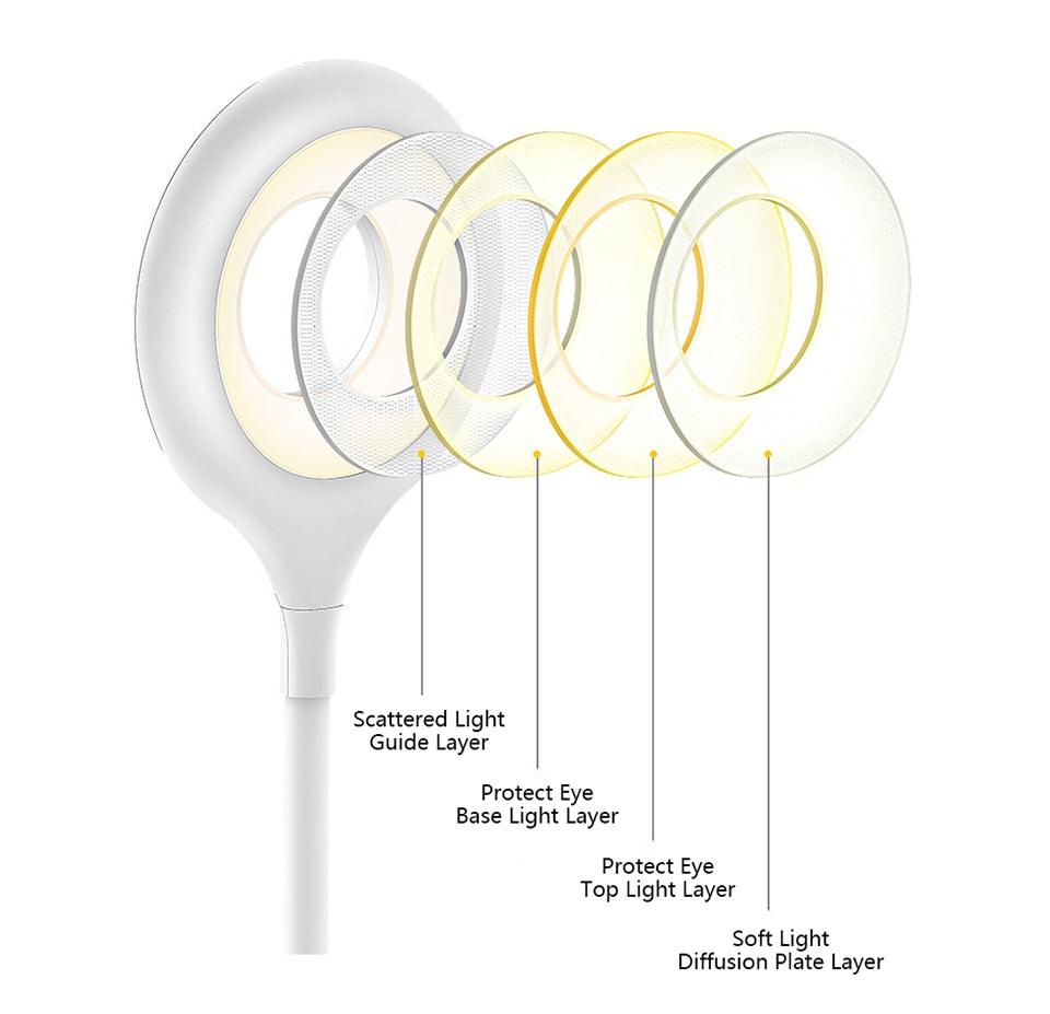 Lampe de bureau tactile à pince, lampe de lecture col de cygne, rechargeable USB, lampe de chevet de chambre, lampe de table à pince, lampe de table décorative, jolies lampes de lecture pour décoration de chambre